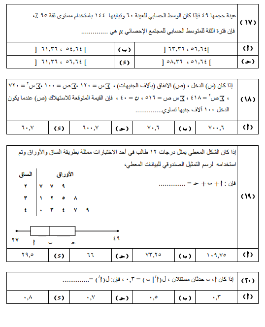 استرشادي احصاء3 استرشادي احصاء3